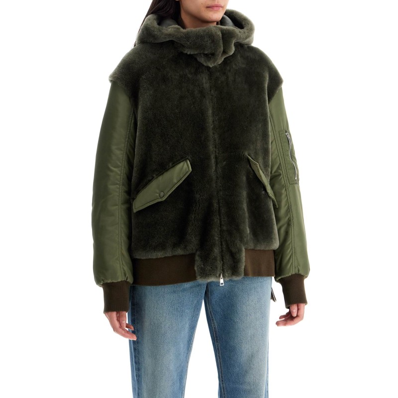 shearling insert jacket with