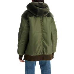 shearling insert jacket with