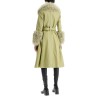 foxy leather and shearling long coat