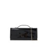 brushed leather belle vivier clutch bag