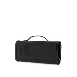 brushed leather belle vivier clutch bag