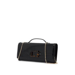 brushed leather belle vivier clutch bag