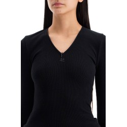 fitted long-sleeve top