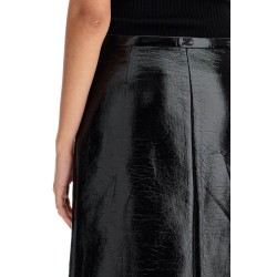 vinyl midi skirt in seven