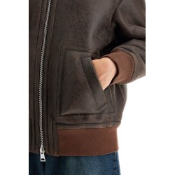 shearling bomber jacket