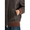 shearling bomber jacket