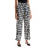 timeb cropped pants in printed silk