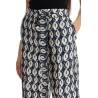 timeb cropped pants in printed silk