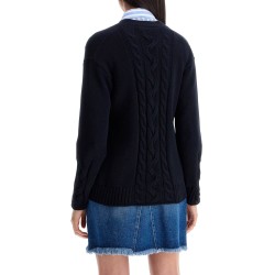 cotton knit cardigan sweater