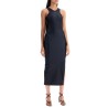 shiny jersey midi dress in