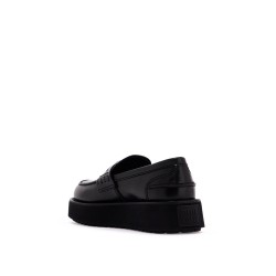 brushed leather flatform mocc