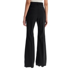 flared wool stretch pants