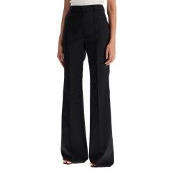 flared wool stretch pants