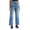 high-waisted cropped denim jeans