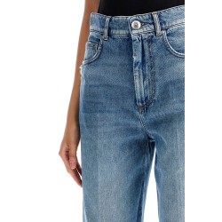 high-waisted cropped denim jeans