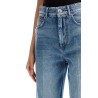 high-waisted cropped denim jeans