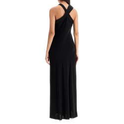 maxi dress with satin neckline 'anta