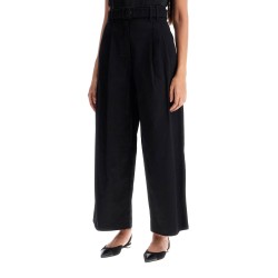 wide gabardine trousers with