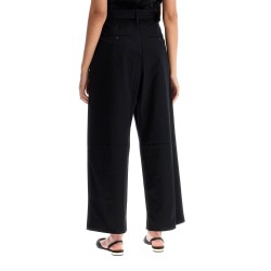 wide gabardine trousers with