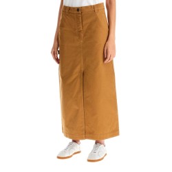 "long canvas skirt in quincy style