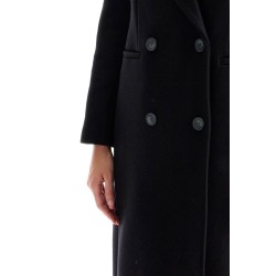 cayenne double-breasted wool coat