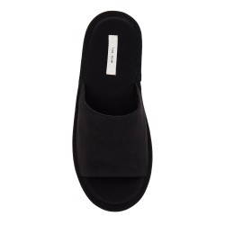 silk blend open toe slipper in