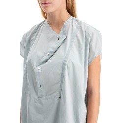 blouse with draped neckline and