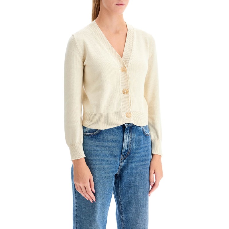 'cotton cropped cardigan with '