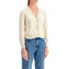 'cotton cropped cardigan with '