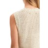 knitted vest with sequins embell