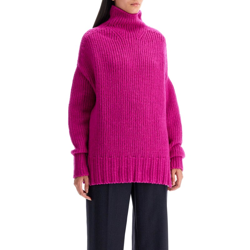 high-neck wool sweater