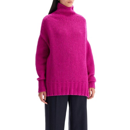 high-neck wool sweater