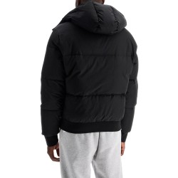 high-neck down jacket with hood