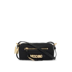 shoulder bag with metal logo detail