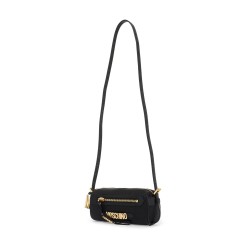 shoulder bag with metal logo detail