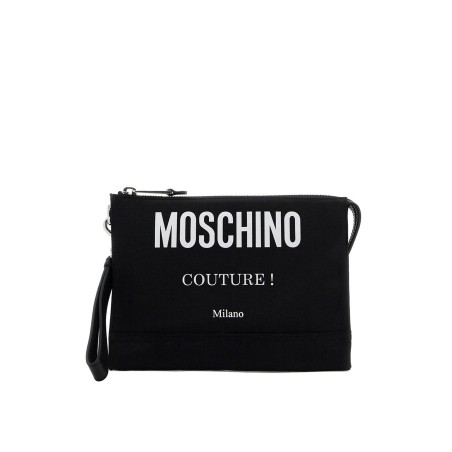 nylon logo pouch with zip