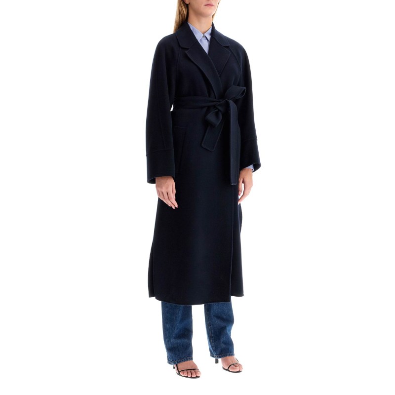 woolen robe-style coat with