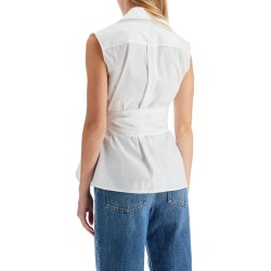 sleeveless poplin