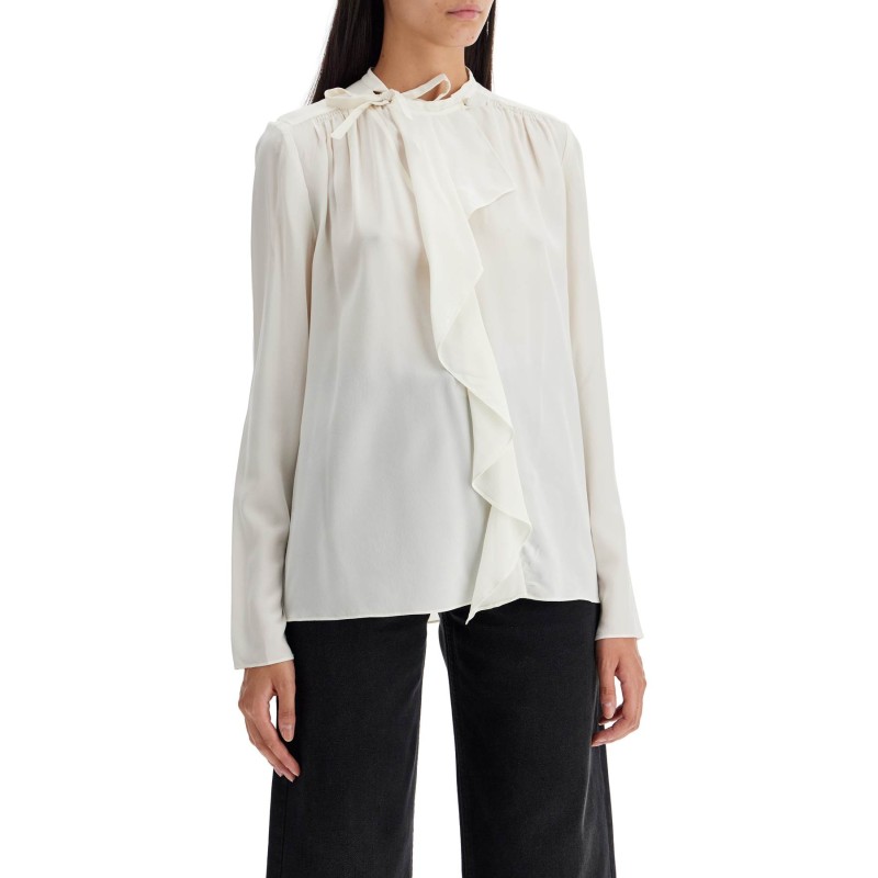 silk blouse with ruffle 'ut