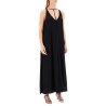 maxi dress with t-strap belt