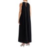 maxi dress with t-strap belt