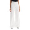 wide leg twill trousers in italian