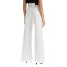 wide leg twill trousers in italian