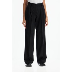 twill wide-leg trousers in pal