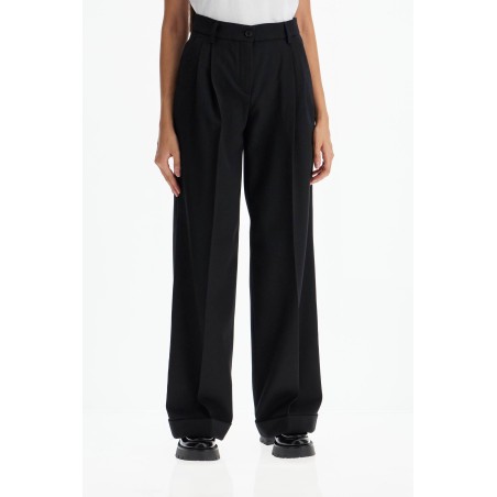 twill wide-leg trousers in pal