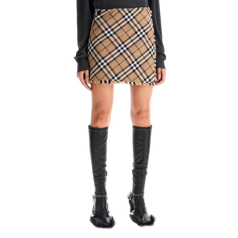 burberry check skirt with