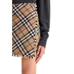 burberry check skirt with