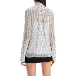 silk polka dot blouse with lavall