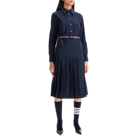 midi shirt dress with belt