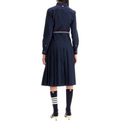 midi shirt dress with belt